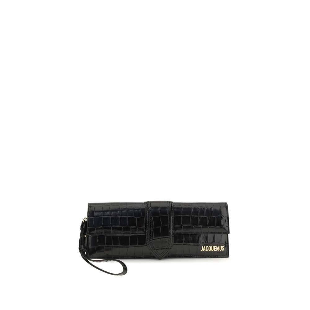El clutch Bambino en piel de becerro grabada con efecto cocodrilo