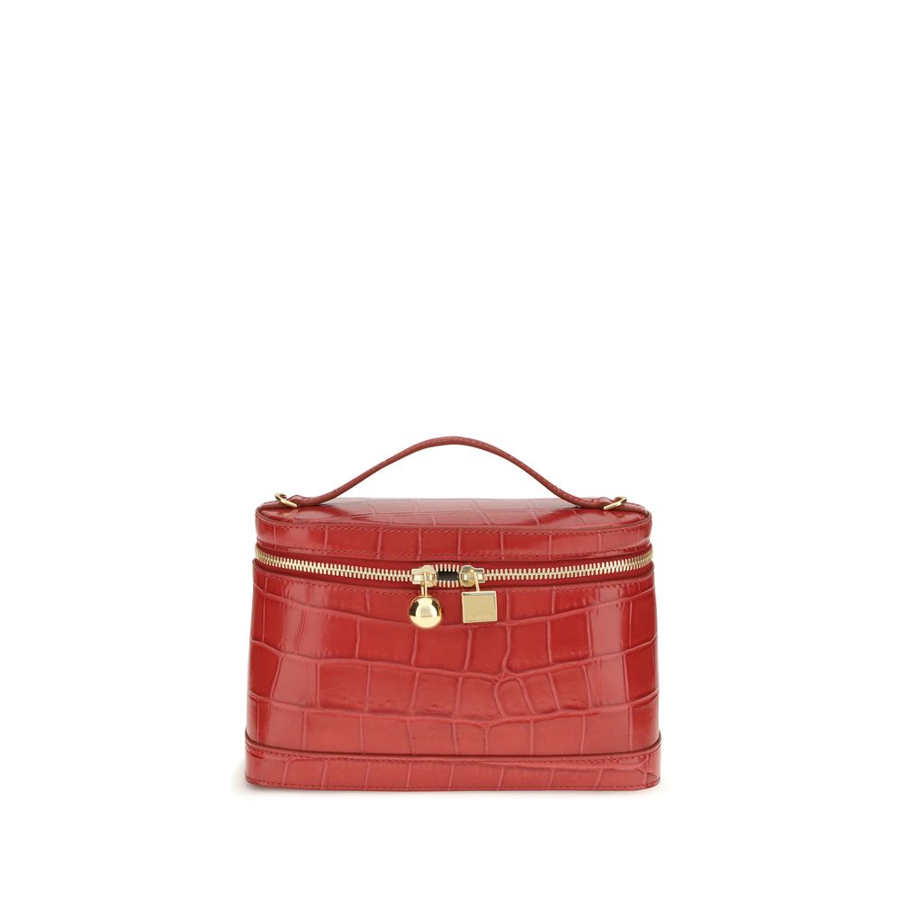 El bolso Vanity pequeño en piel de becerro grabada con efecto cocodrilo