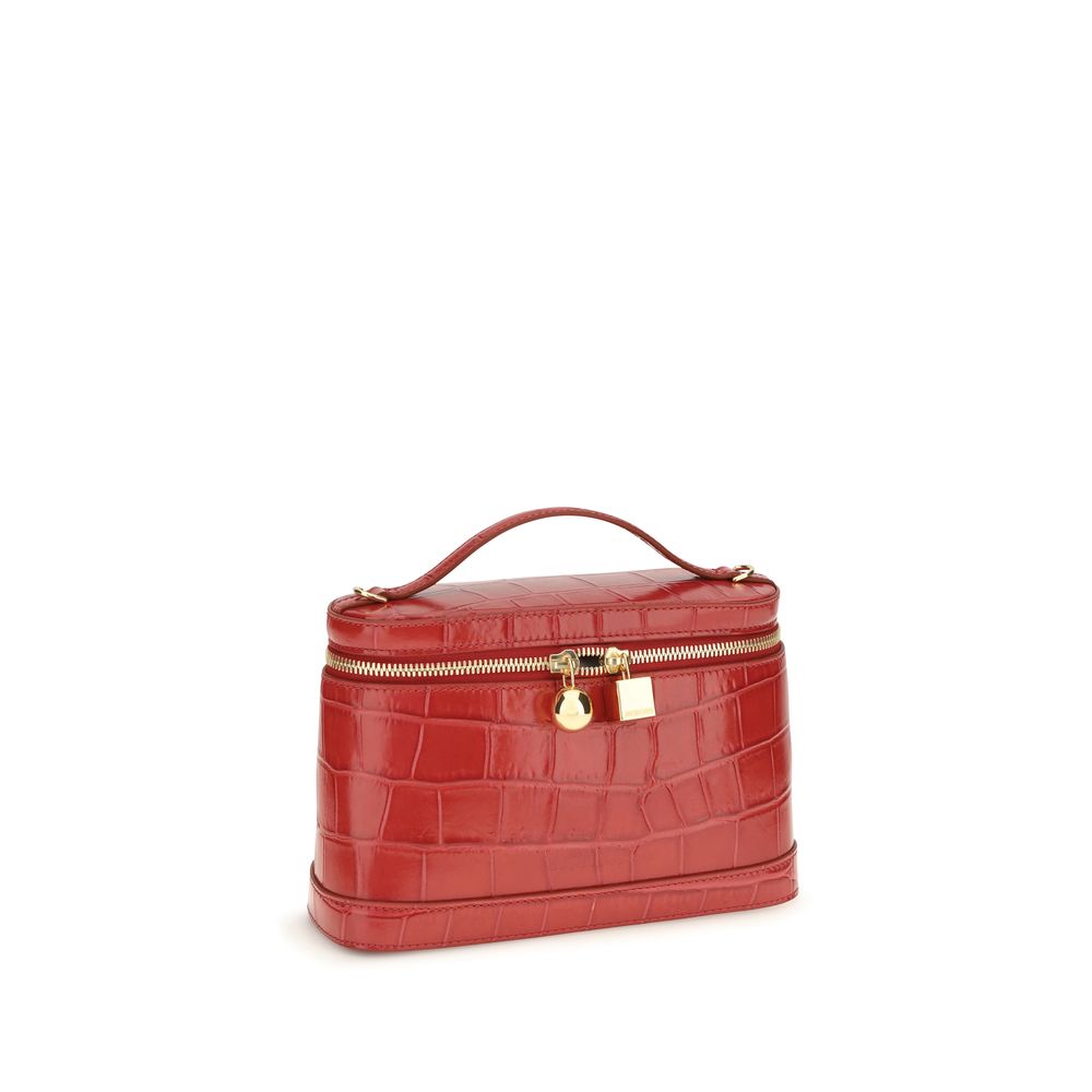 El bolso Vanity pequeño en piel de becerro grabada con efecto cocodrilo