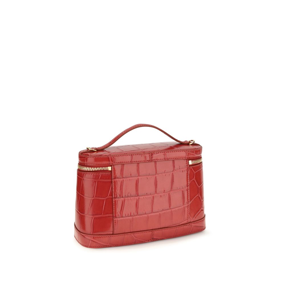 El bolso Vanity pequeño en piel de becerro grabada con efecto cocodrilo