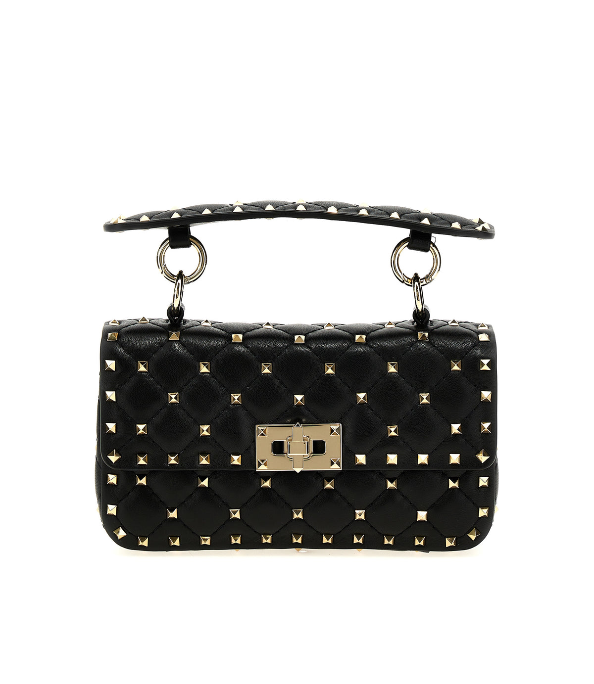 Bolso al hombro Rockstud Spike pequeño en piel napa