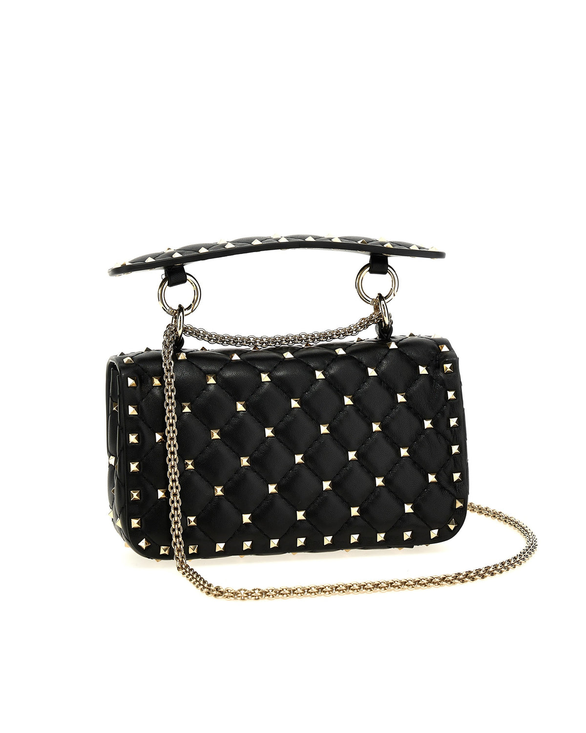Bolso al hombro Rockstud Spike pequeño en piel napa