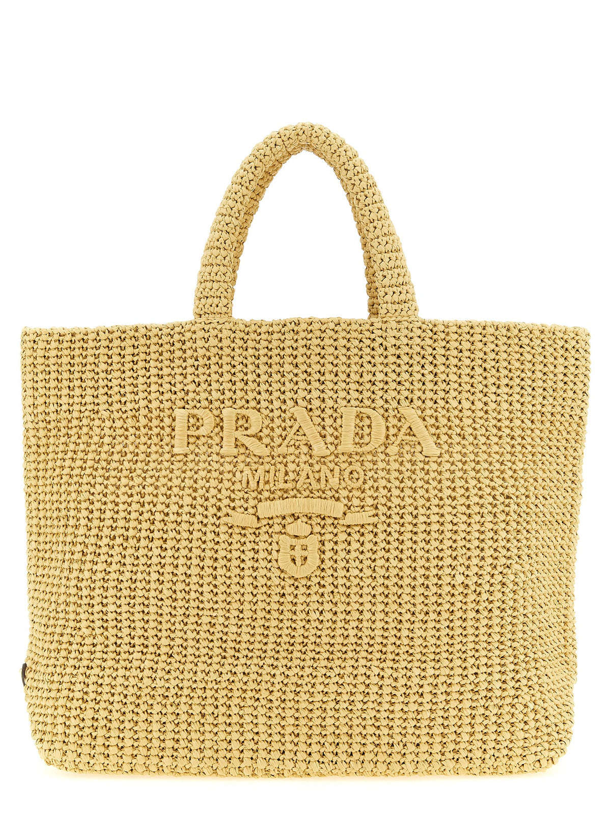 Bolso tote de crochet en tejido efecto rafia