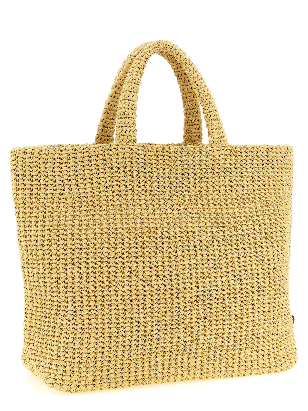 Bolso tote de crochet en tejido efecto rafia
