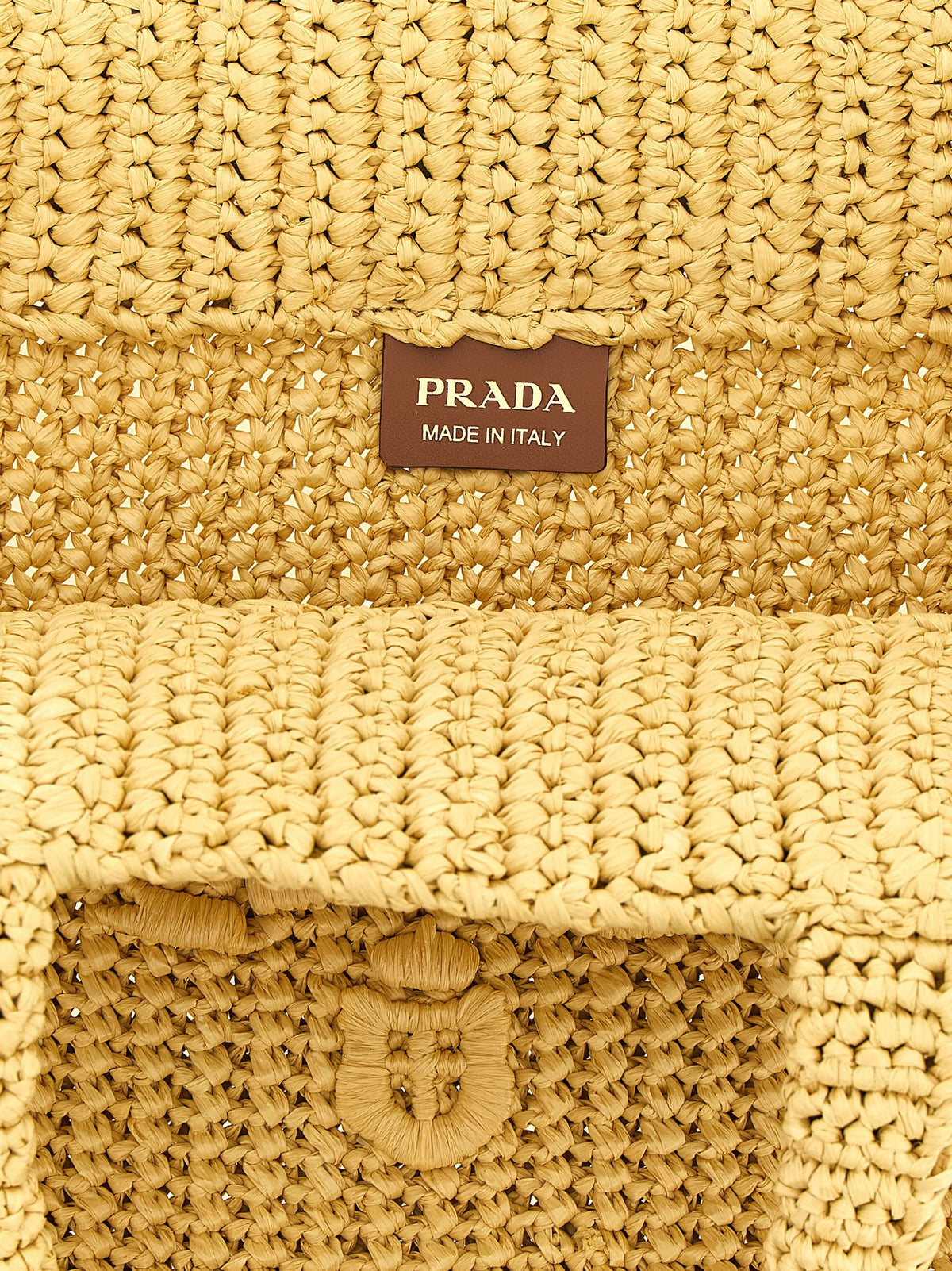 Bolso tote de crochet en tejido efecto rafia