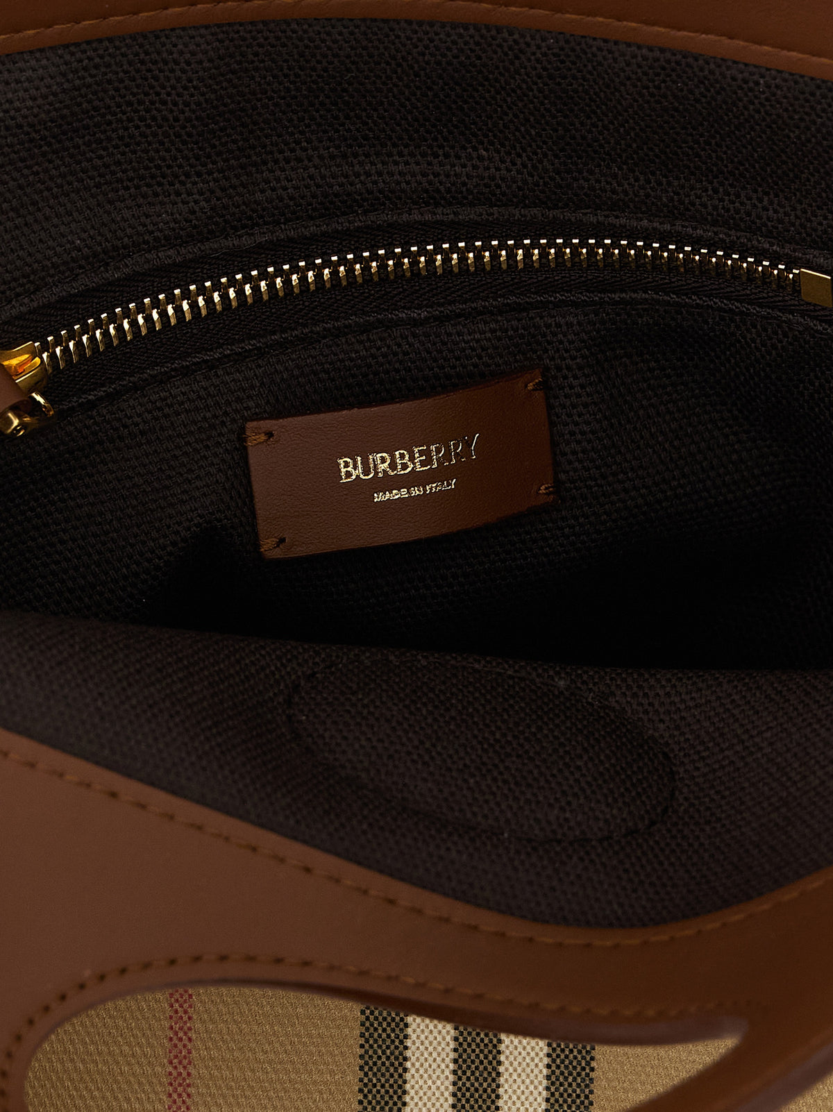 Mini bolso Pocket en algodón y piel de becerro