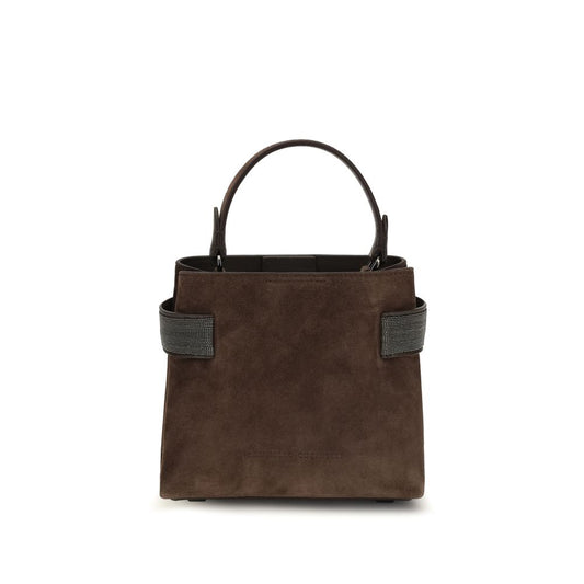 Bolso de hombro de piel de ternera marrón Bos Taurus