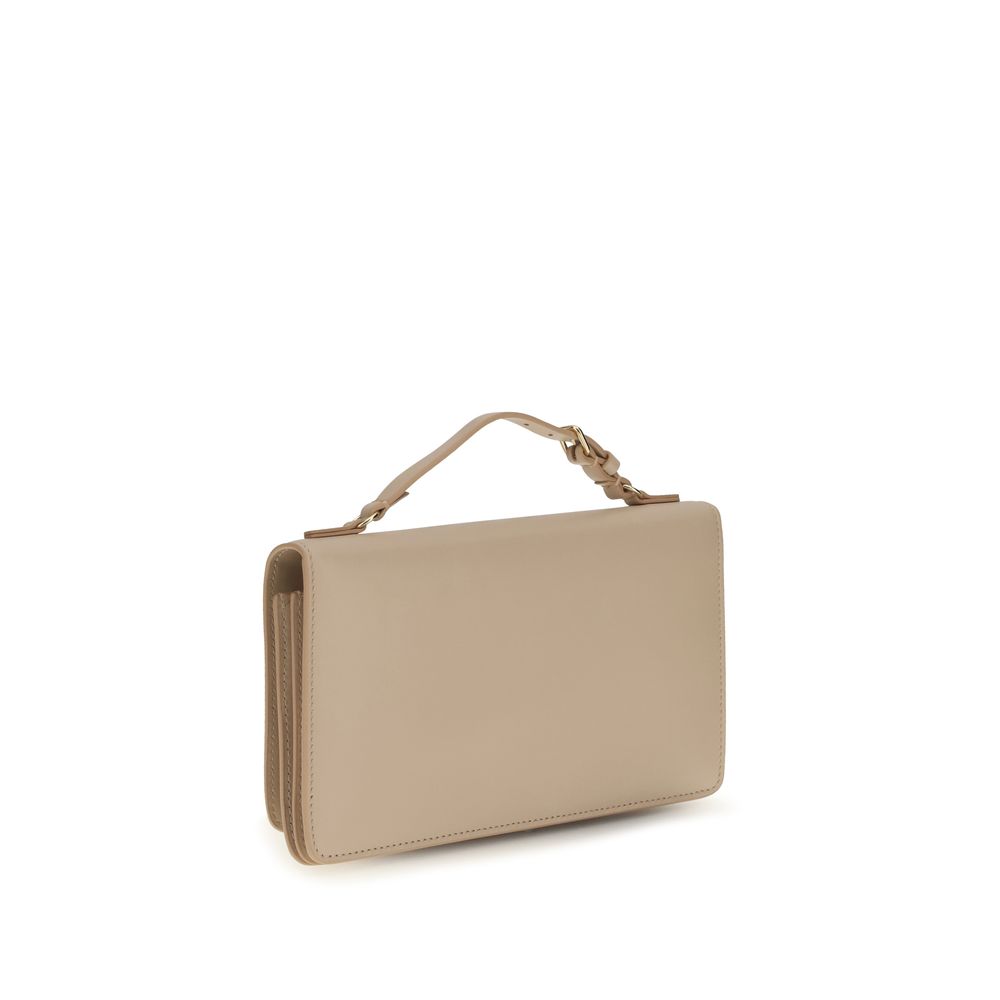 Cartera con cadena Peekaboo en piel de becerro