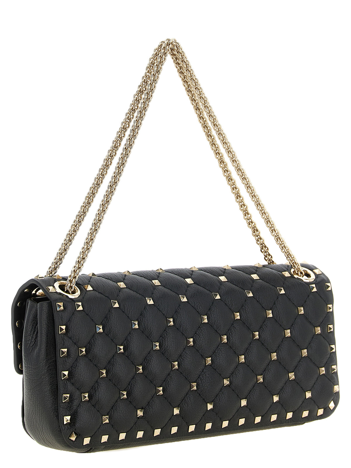 Bolso al hombro Rockstud Spike mediano en piel de cabrito