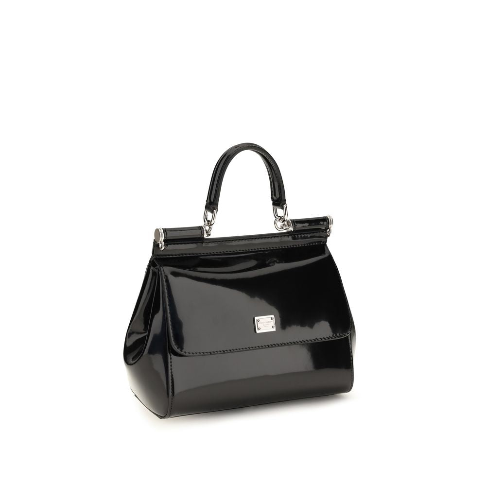 Petit sac porté main Sicily en cuir de veau poli