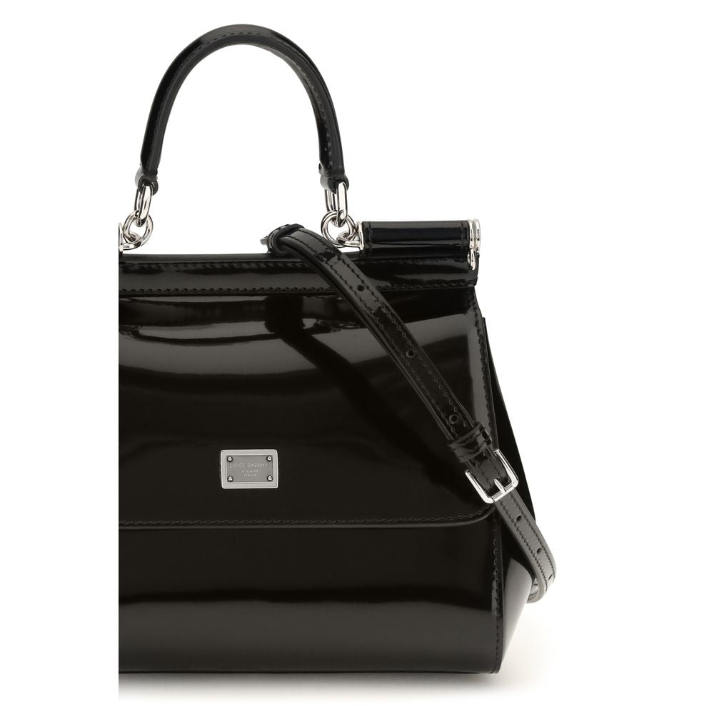 Petit sac porté main Sicily en cuir de veau poli