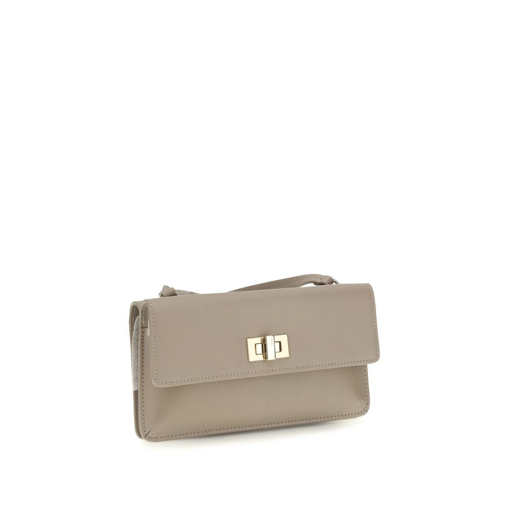 Cartera Peekaboo con correa en piel de becerro