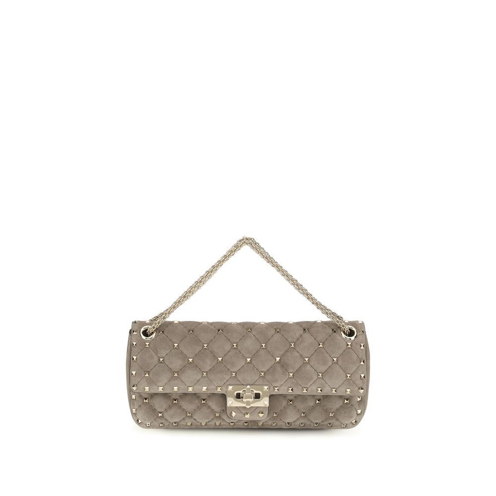 Bolso al hombro Rockstud Spike mediano en ante