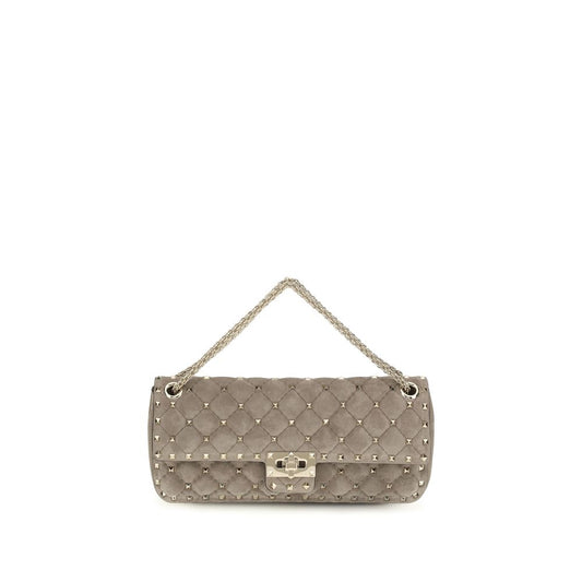 Bolso al hombro Rockstud Spike mediano en ante
