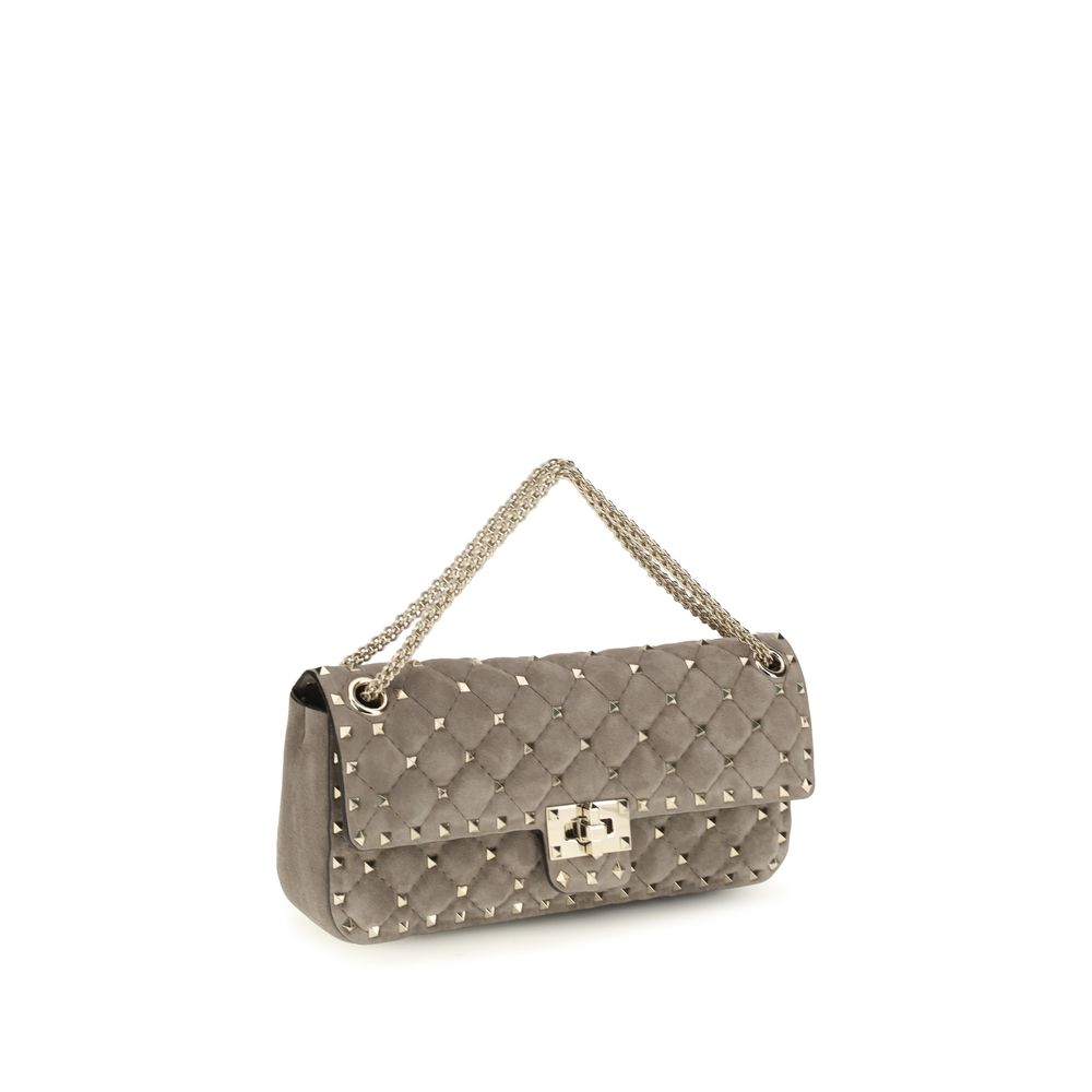 Bolso al hombro Rockstud Spike mediano en ante