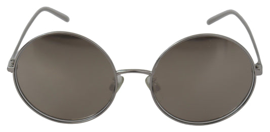 Lunettes de soleil chics à verres gris argentés pour femmes
