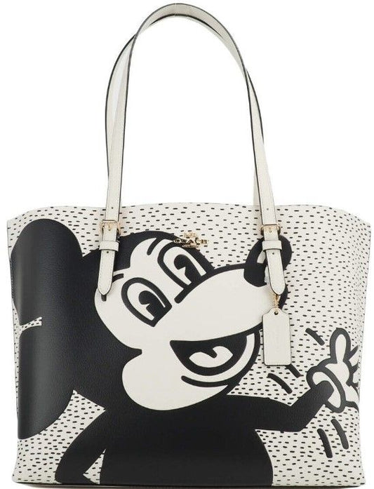 Mickey Mouse X Keith Haring Mollie Large Leather Shoulder Tote Bag C6978
