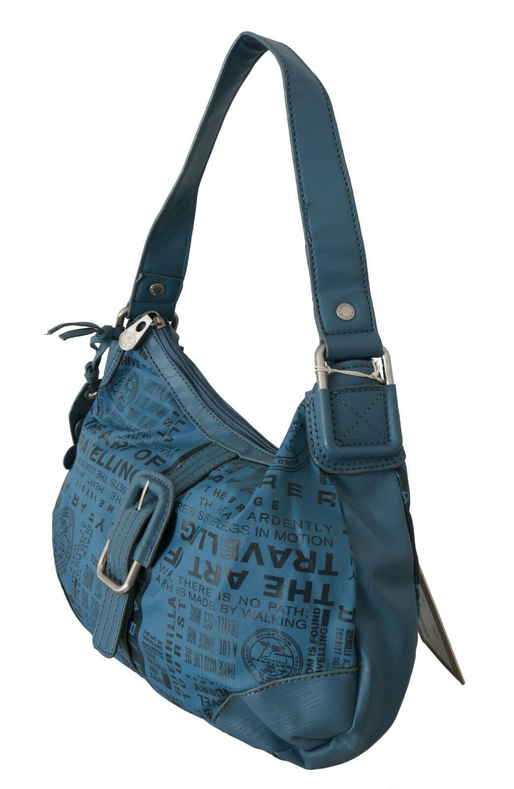 Fabric Shoulder Bag in Blue