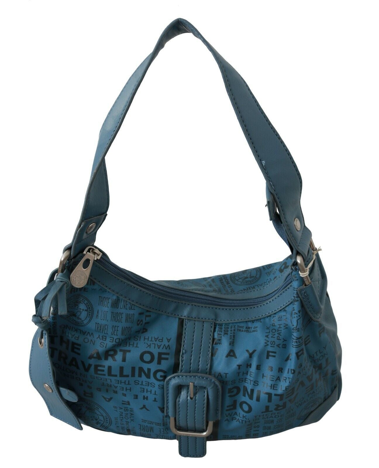 Fabric Shoulder Bag in Blue