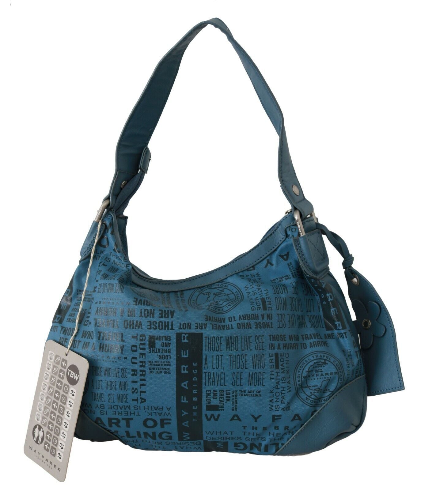 Fabric Shoulder Bag in Blue