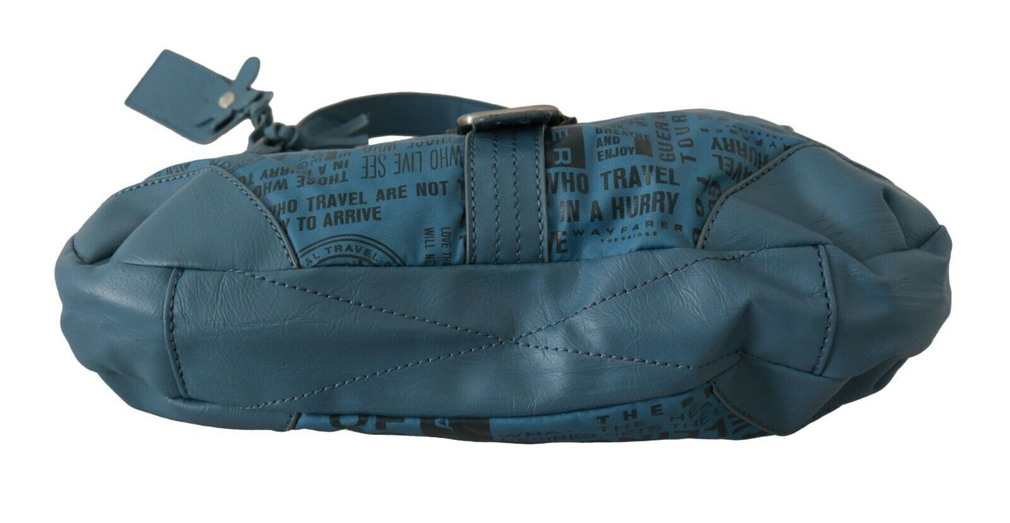 Fabric Shoulder Bag in Blue