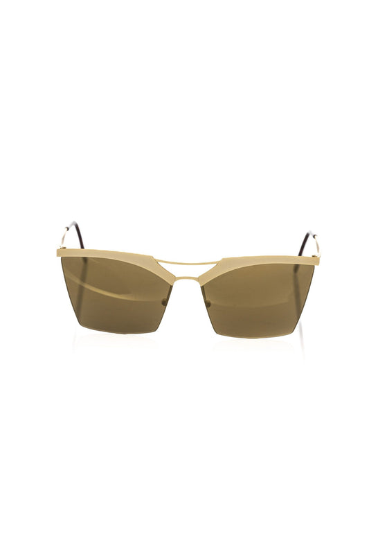 Lunettes de soleil dorées métallisées pour femmes