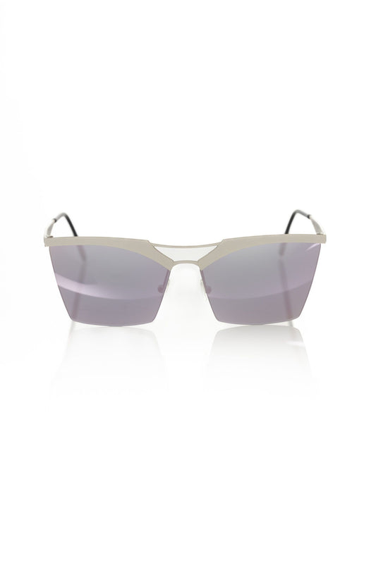 Lunettes de soleil argentées métallisées pour femme