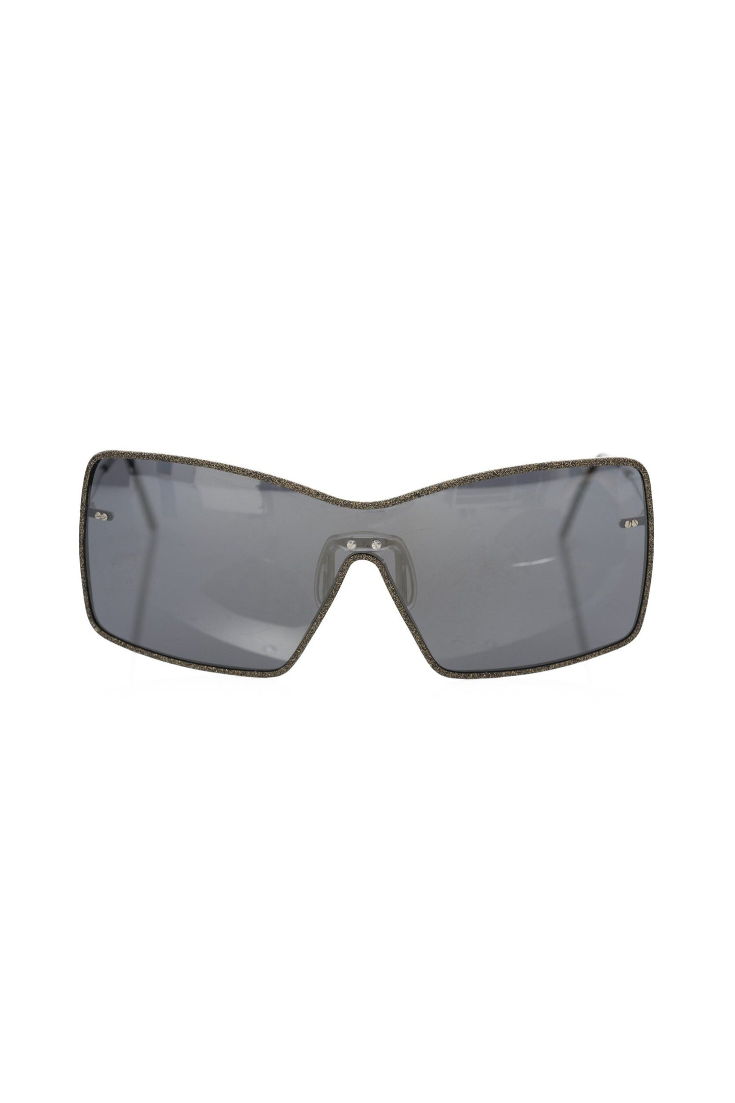 Lunettes de soleil noires métallisées pour femmes