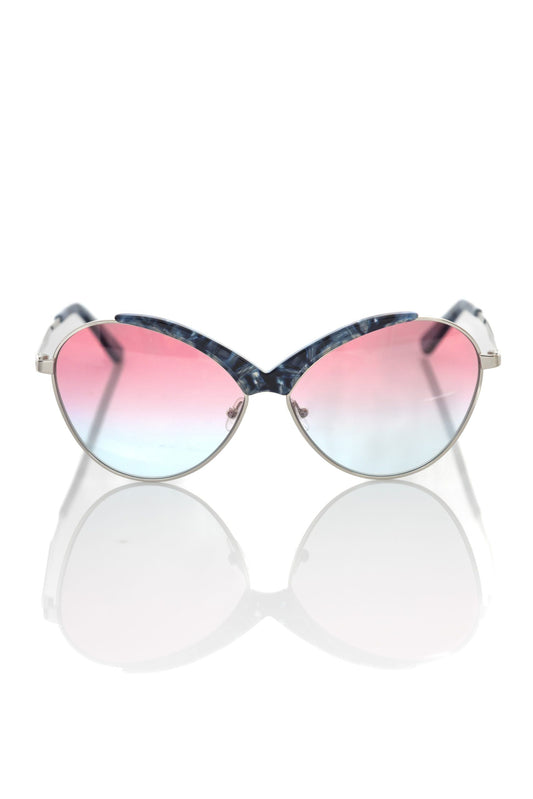 Lunettes de soleil bleues métallisées pour femmes