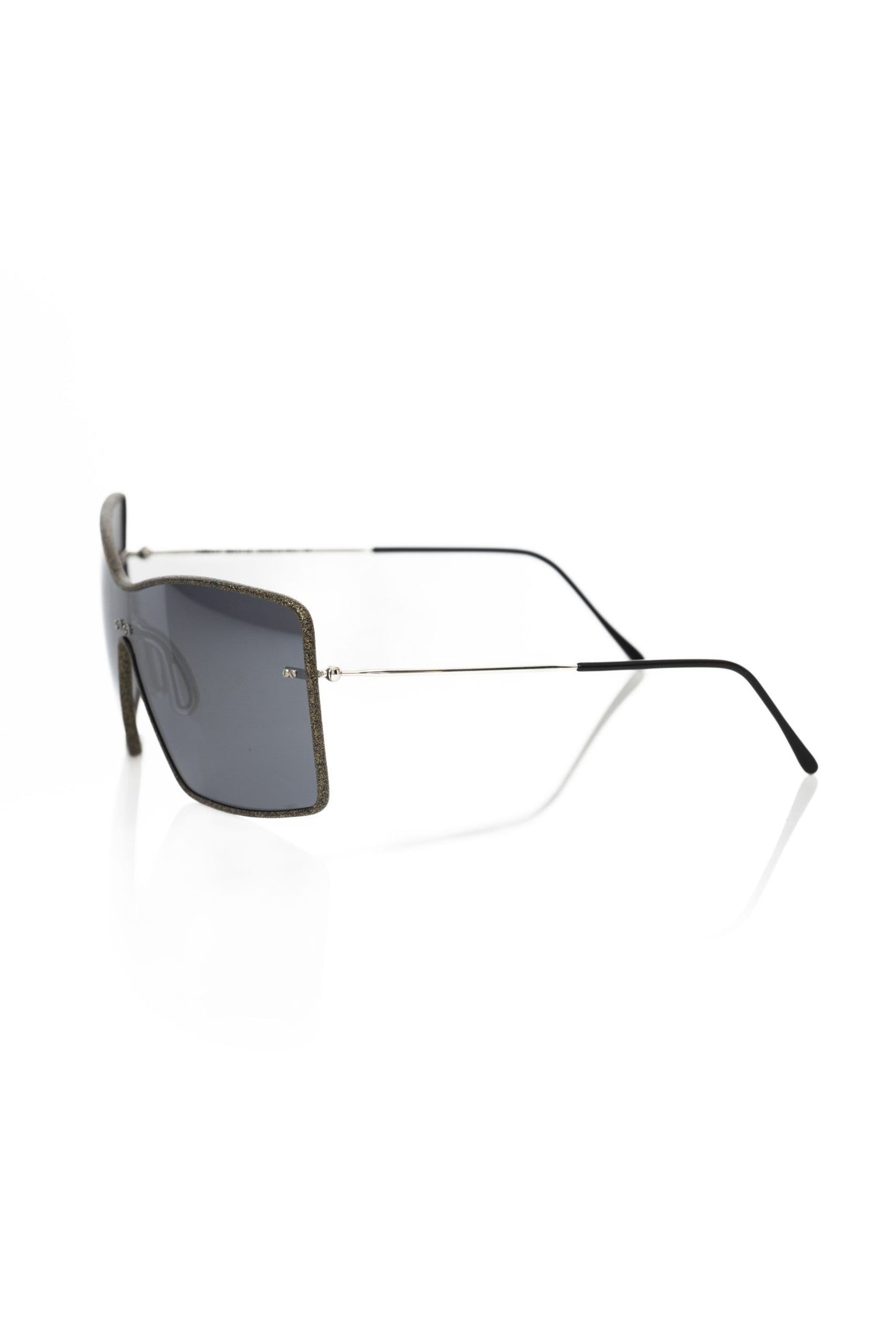 Lunettes de soleil noires métallisées pour femmes