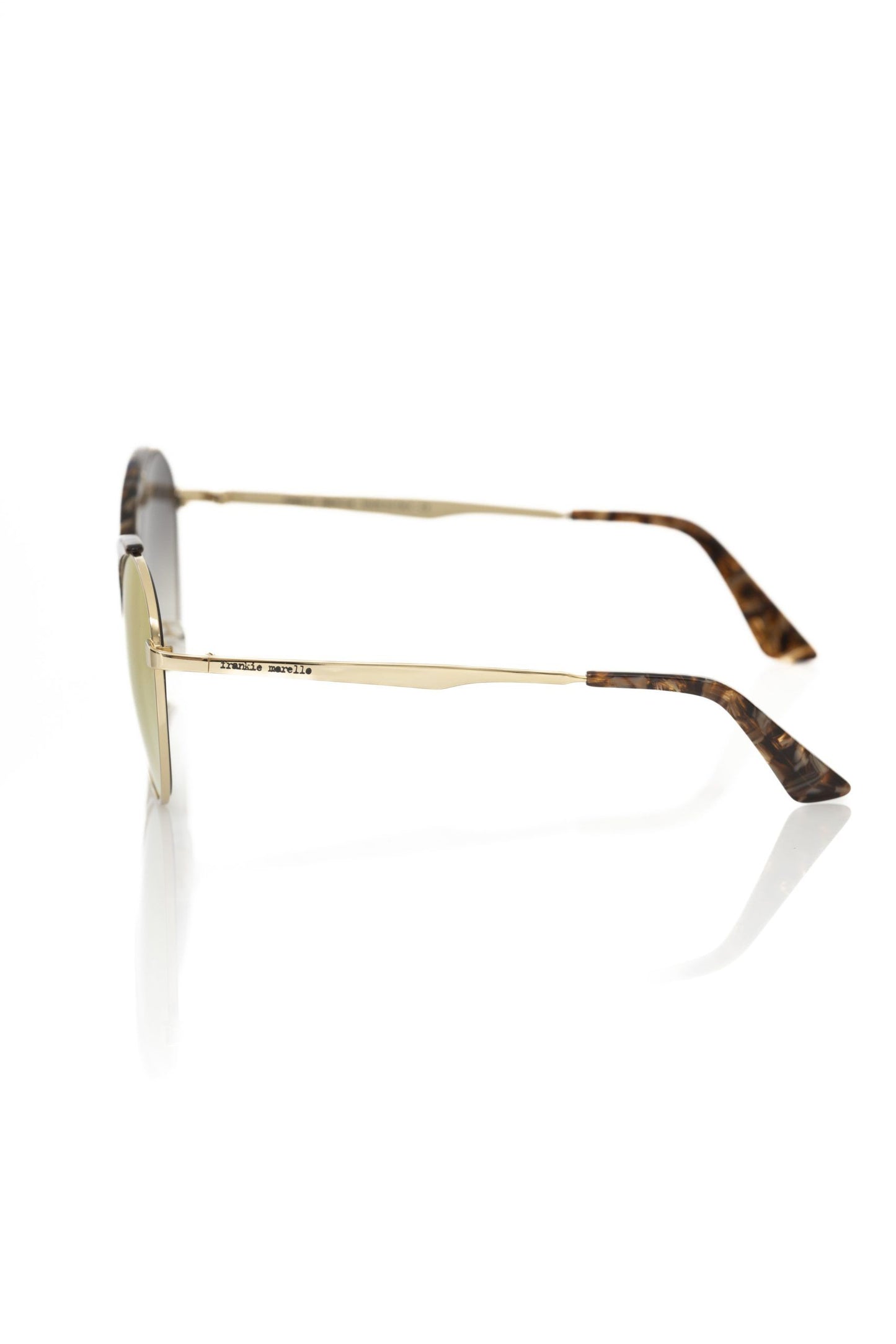 Lunettes de soleil beige métallisées pour femme