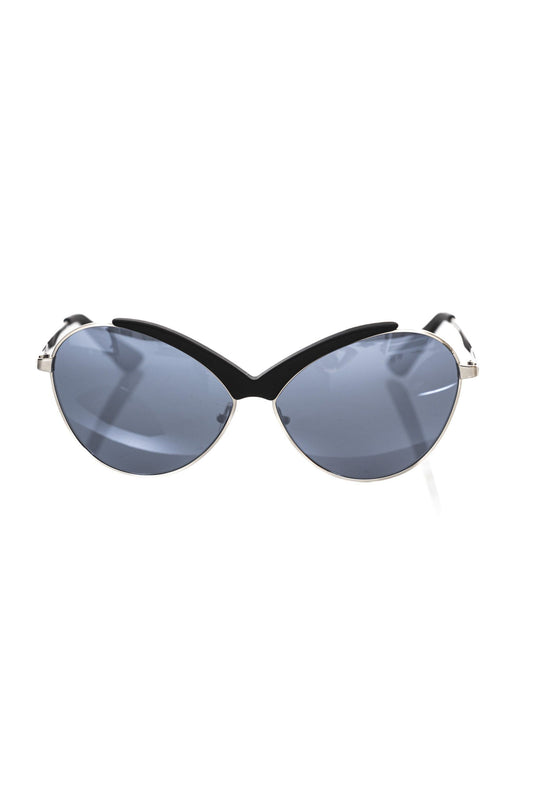 Lunettes de soleil noires métallisées pour femmes