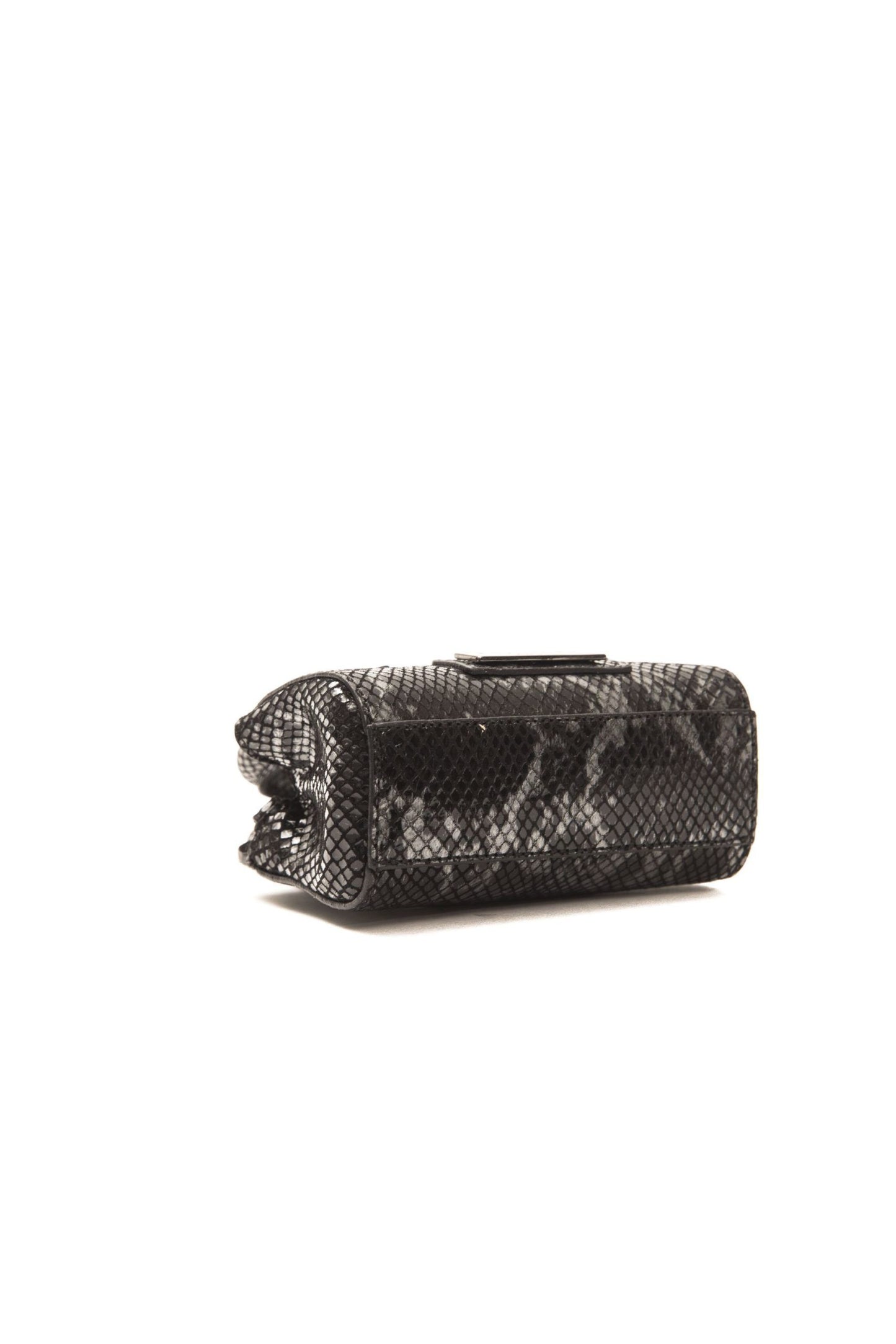 Mini Tote Handbag in Python Print Leather