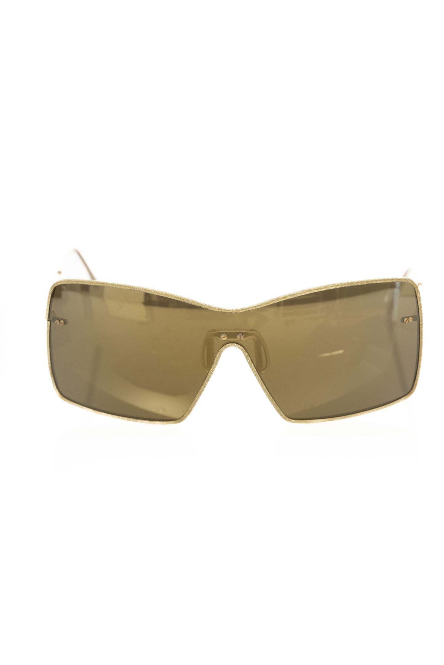 Lunettes de soleil métalliques dorées pour femmes