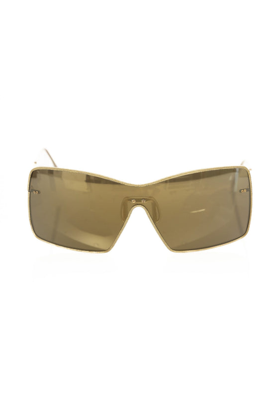 Lunettes de soleil métalliques dorées pour femmes