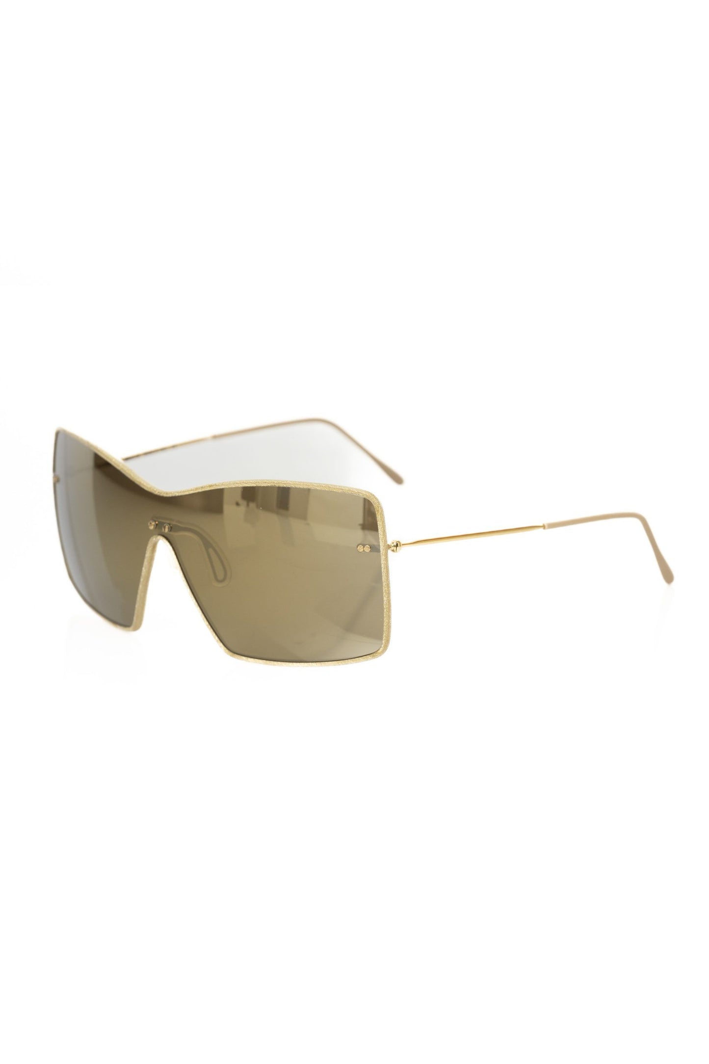Lunettes de soleil métalliques dorées pour femmes