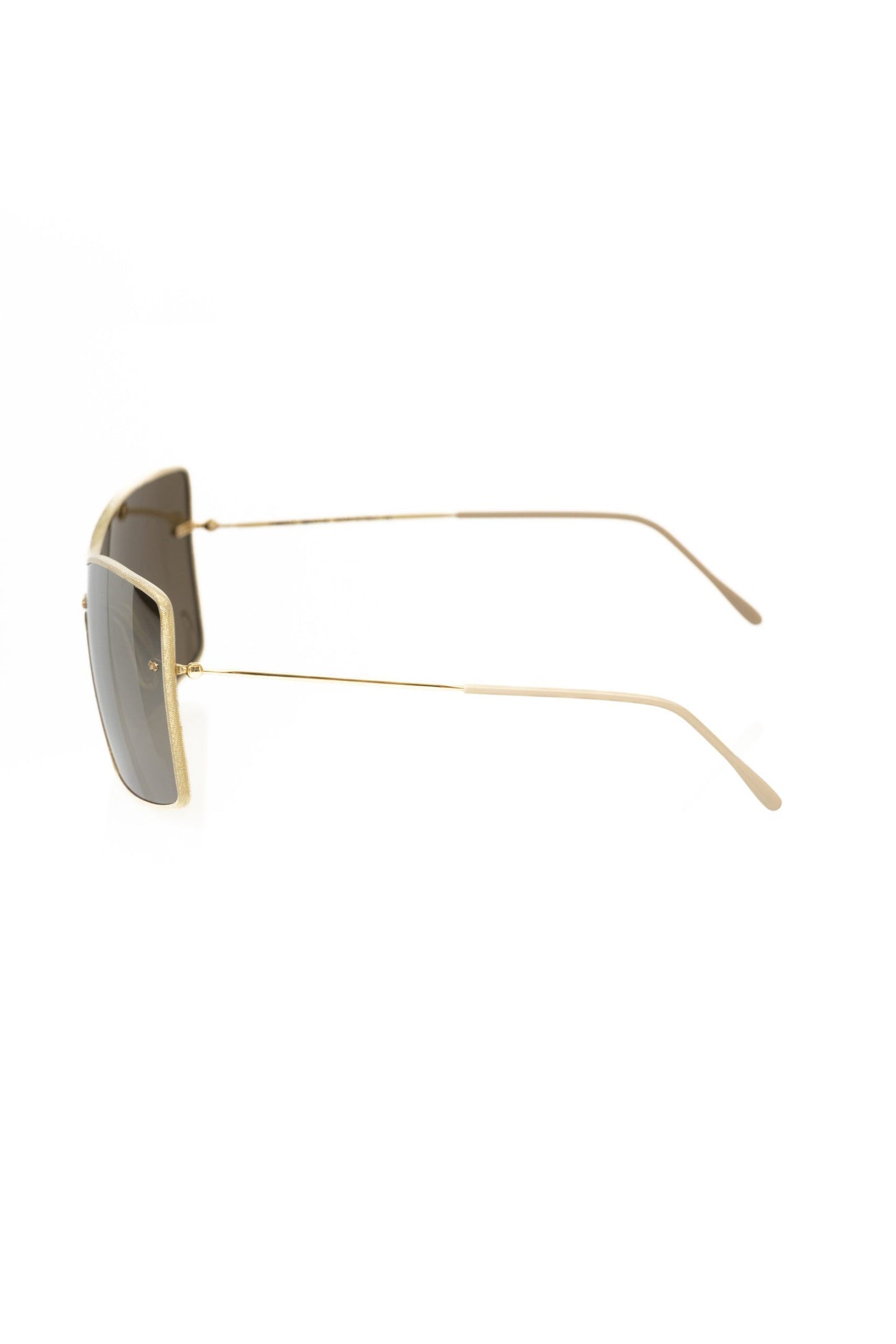 Lunettes de soleil métalliques dorées pour femmes