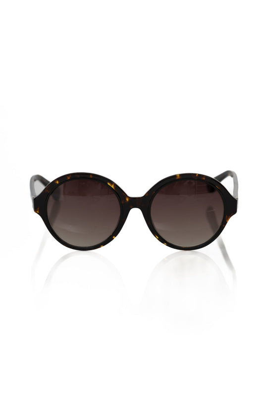 Lunettes de soleil rondes chics à motif tortue noire