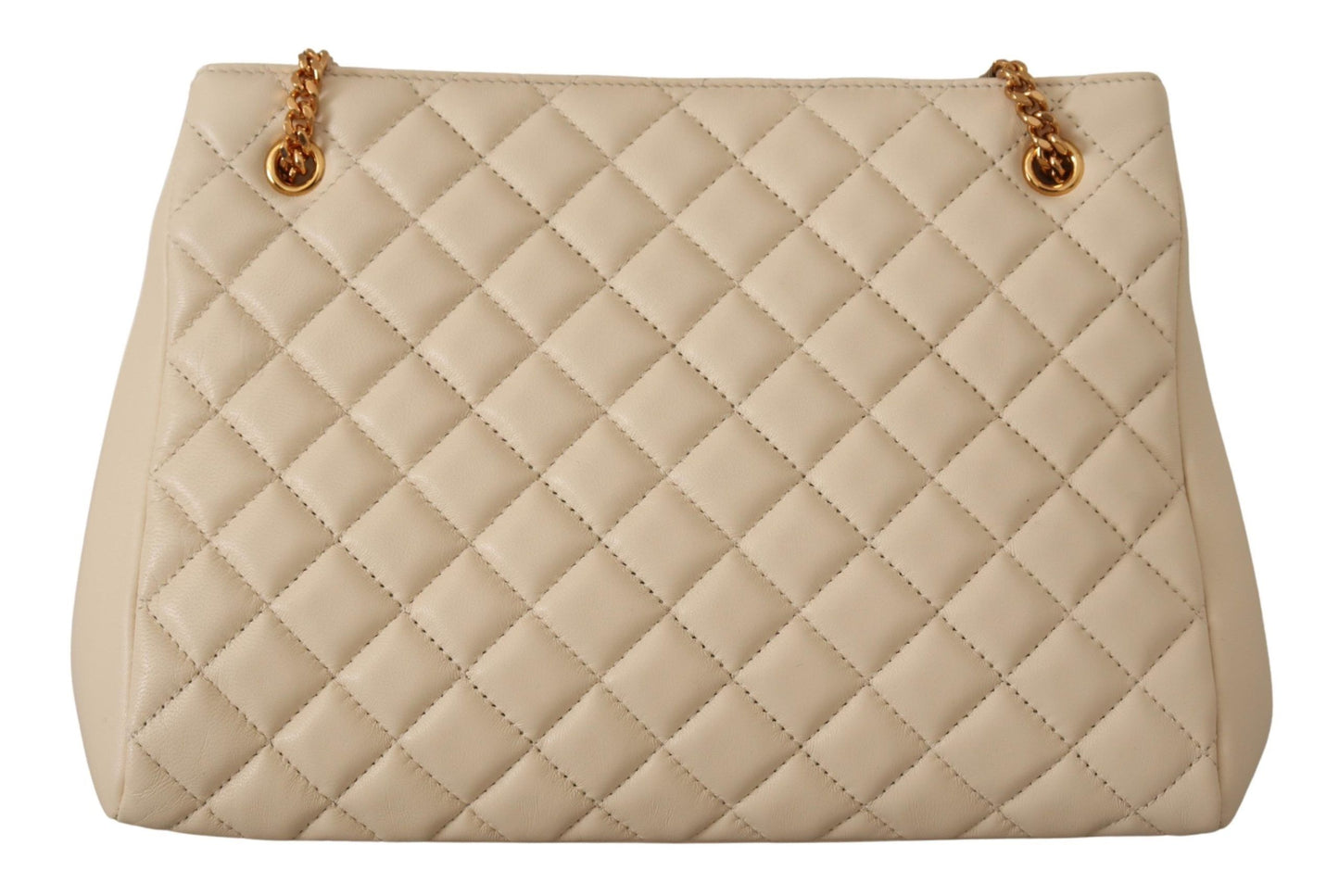 Elegante bolso tote de piel napa acolchada