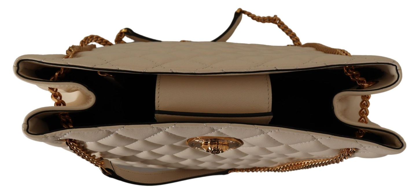 Elegante bolso tote de piel napa acolchada