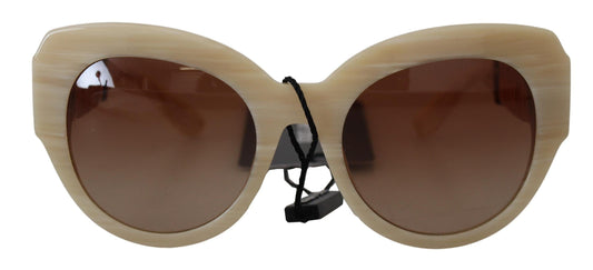Lunettes de soleil femme en acétate beige chic