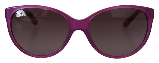 Lunettes de soleil rondes chics en acétate violet
