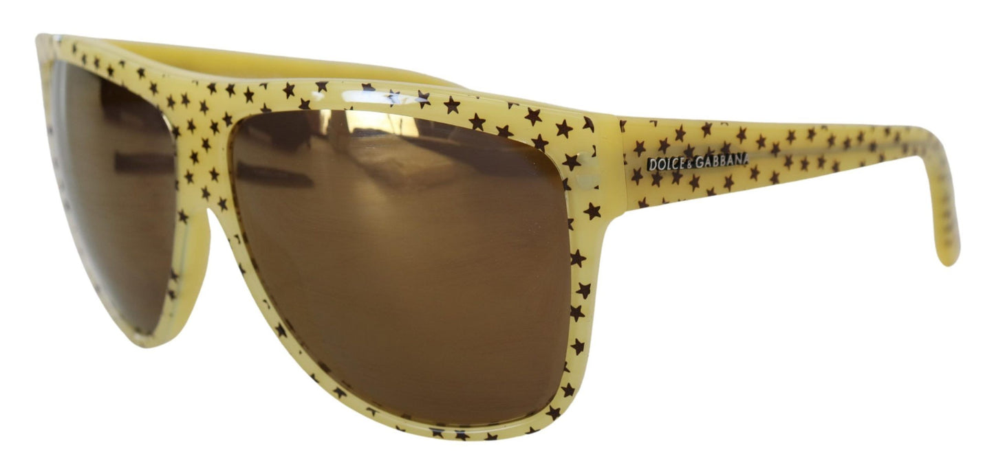 Lunettes de soleil carrées Stellar Chic en jaune