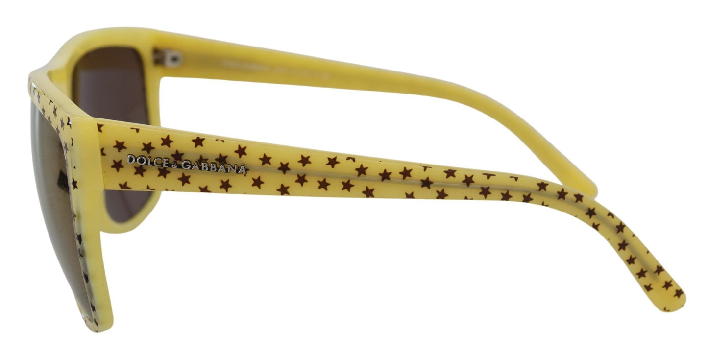 Lunettes de soleil carrées Stellar Chic en jaune
