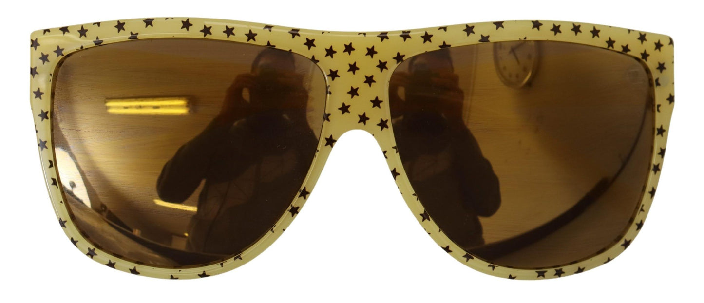 Lunettes de soleil carrées Stellar Chic en jaune