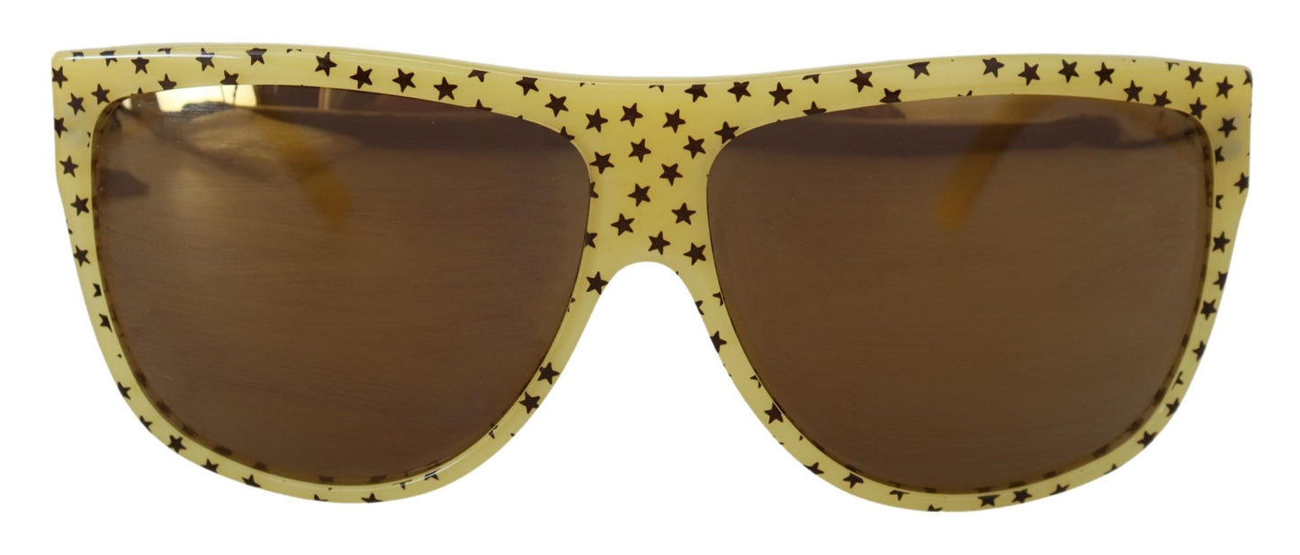 Lunettes de soleil carrées Stellar Chic en jaune