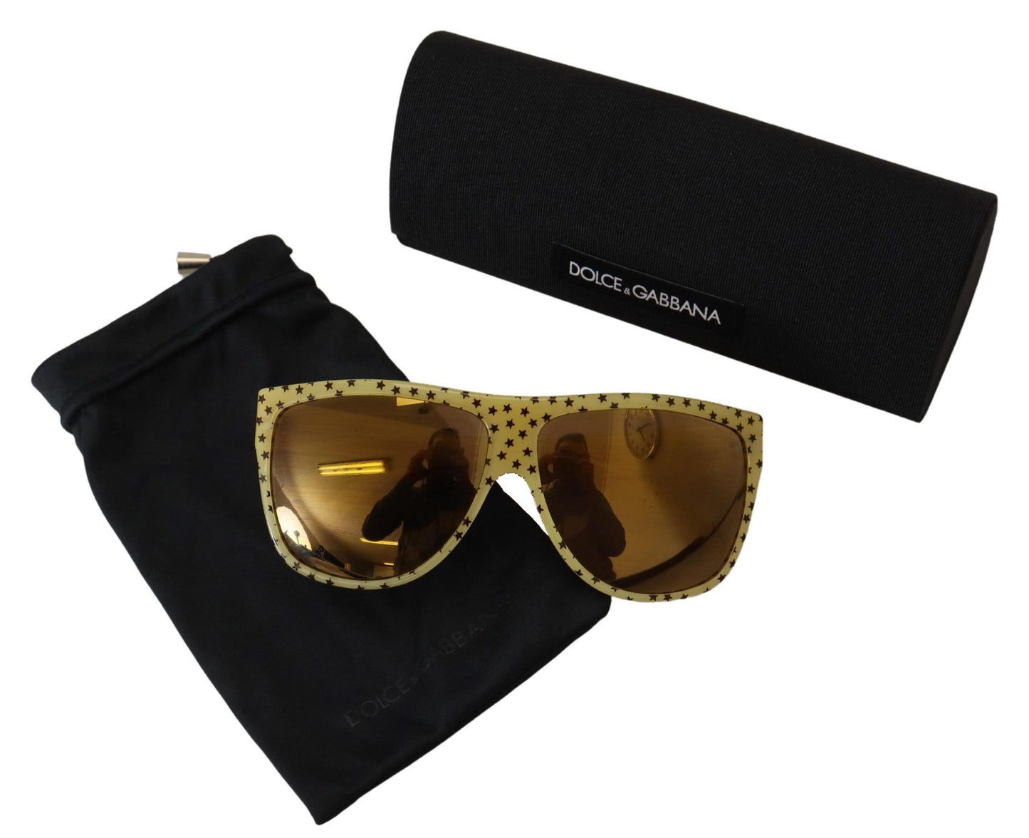 Lunettes de soleil carrées Stellar Chic en jaune
