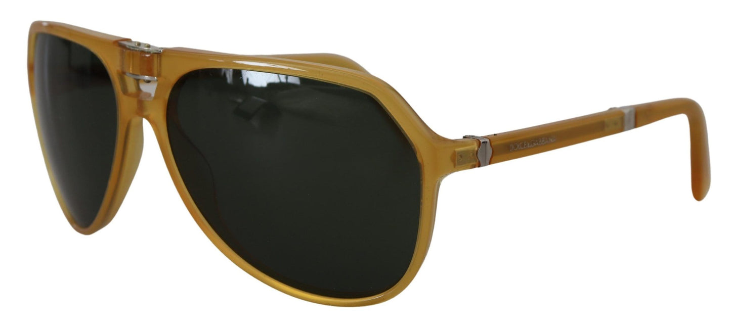 Lunettes de soleil aviateur chics en acétate jaune