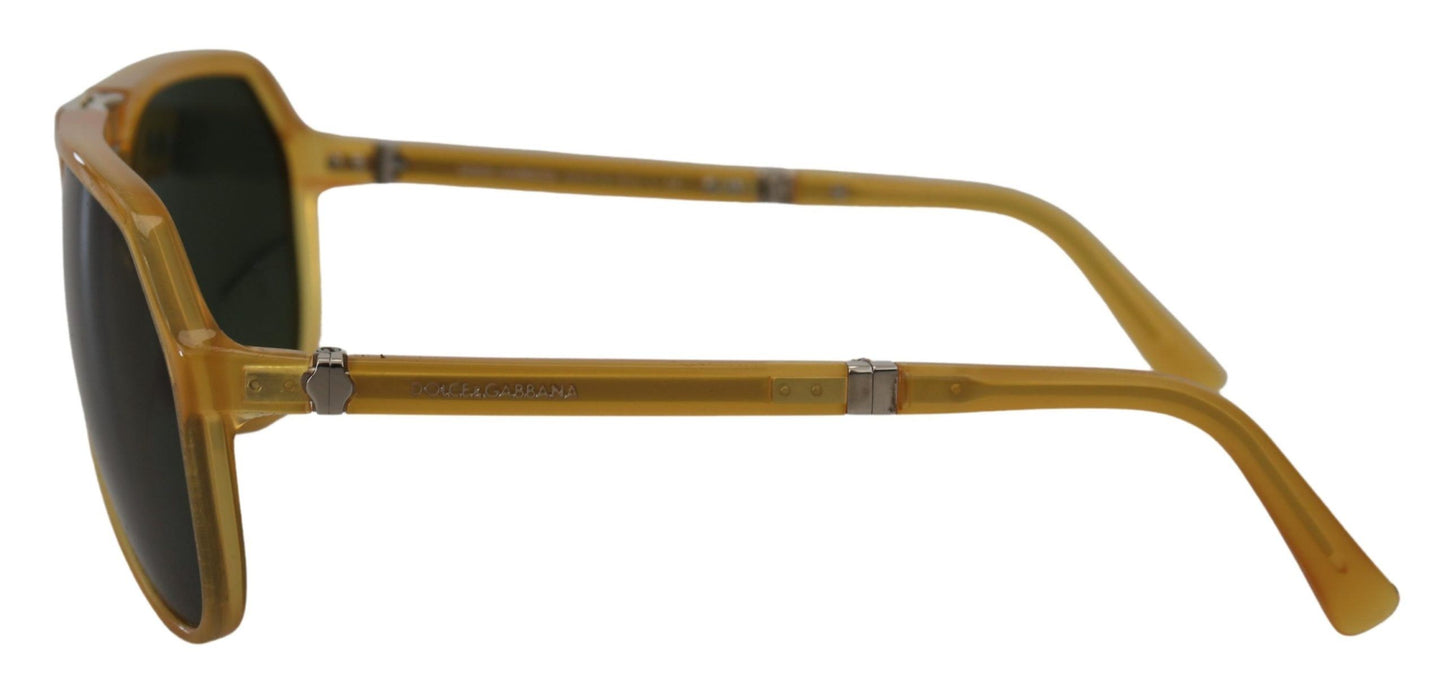 Lunettes de soleil aviateur chics en acétate jaune