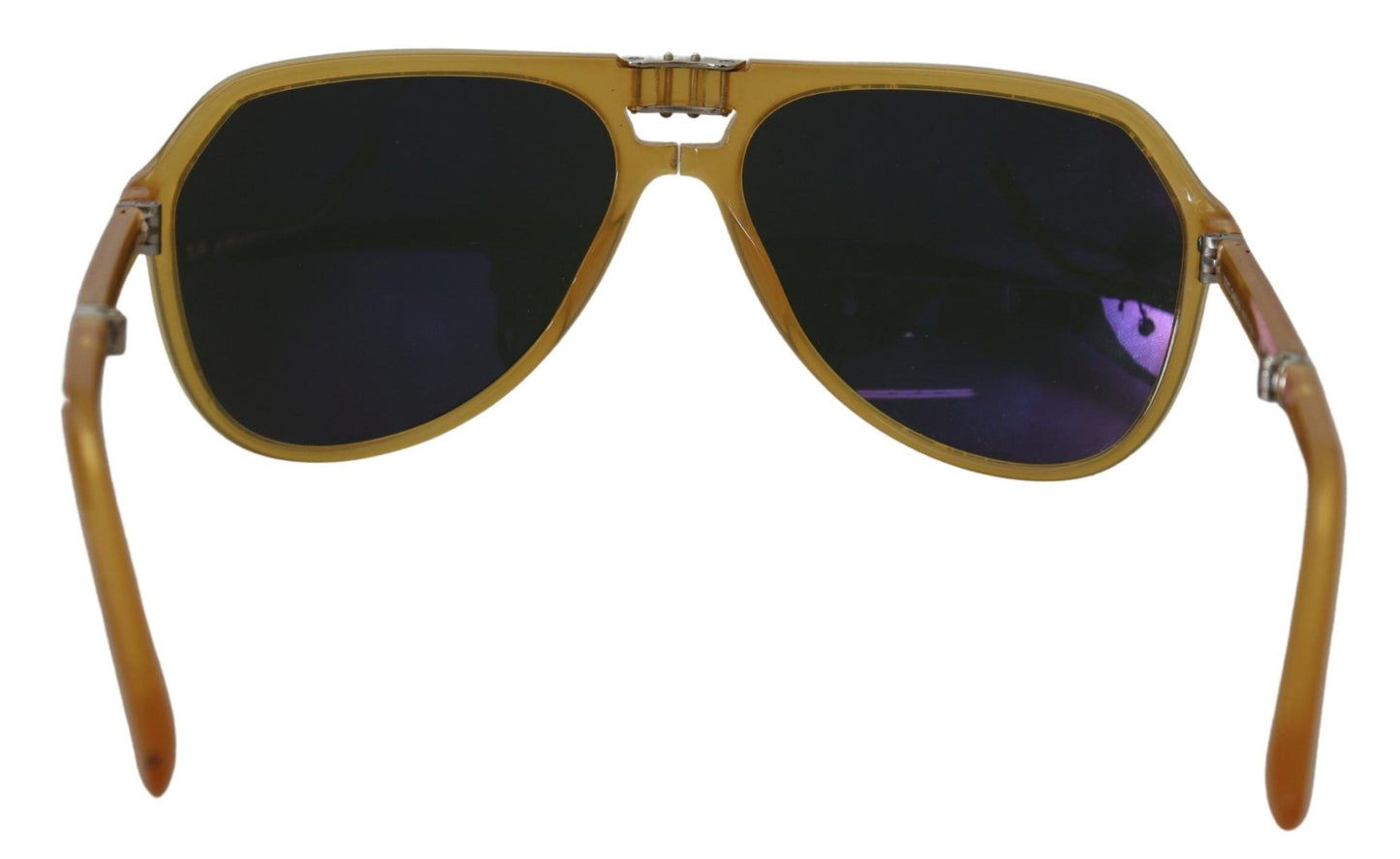Lunettes de soleil aviateur chics en acétate jaune
